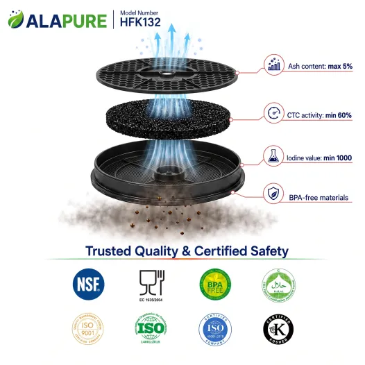 Alapure Aktivkohlefilter geeignet für Franke 112.0540.783 / F-22 NAUTILUS