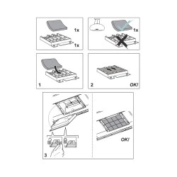 Alapure Longlife Aktivkohlefilter mit Halter geeignet für Juno MCFE11FR / 9029800563