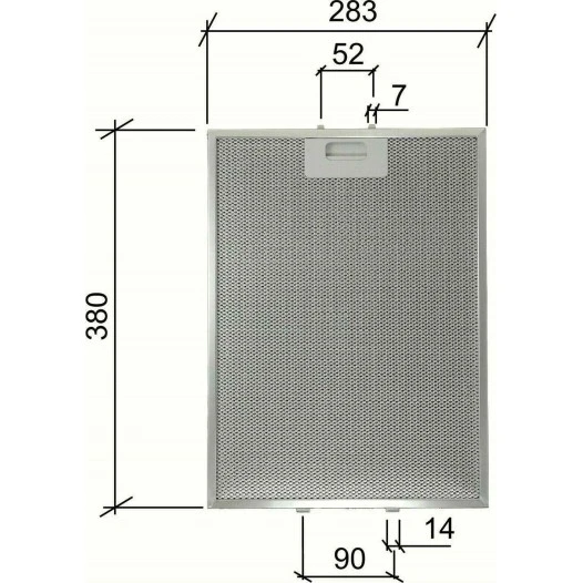 Elica Metallfilter GF03QB 380x283x9mm