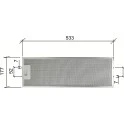 Alapure Metallfilter geeignet für Whirlpool 481248058305 533x177x10mm
