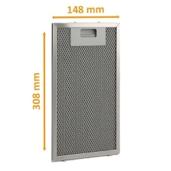 Alapure Metallfilter geeignet für Novy 563-8045 / 6830020 308x148mm