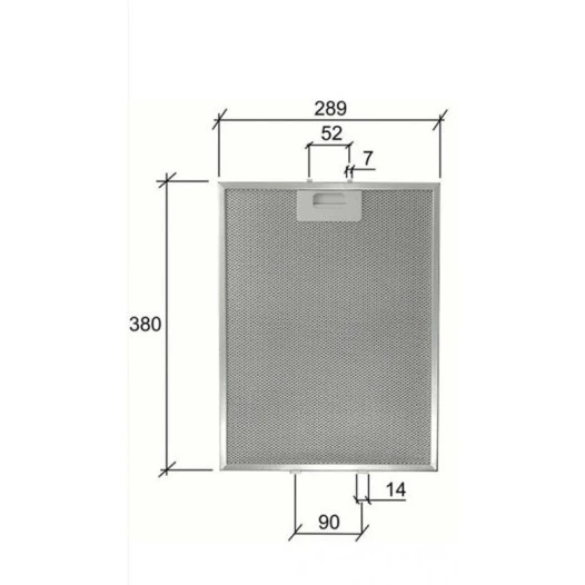 Alapure Metallfilter geeignet für Turboair 380x290mm GF03RB