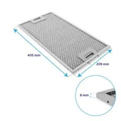Siemens Metall-Fettfilter Set 434105 + 434107 (2St.) | Vorder- & Rückseite | 455x188x6 mm & 405x209x8 mm