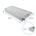Siemens Metall-Fettfilter Set 434105 + 434107 (2St.) | Vorder- & Rückseite | 455x188x6 mm & 405x209x8 mm