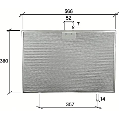Alapure Metallfilter geeignet für Ikea 488000302744 565x380x8mm Alapure Metallfilter geeignet für Ikea 488000302744 565x380x8mm