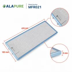 Alapure Metallfilter passend für Atag 88013604 / 400058 470x182mm