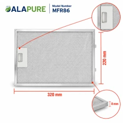 Alapure Metallfilter passend für Balay 362380 / 00362380 320x220mm