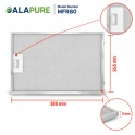 Alapure Metallfilter geeignet für Siemens 742967 / 00742967 388x265x8mm