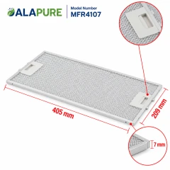 Alapure Metallfilter geeignet für Bosch 434107 / 00434107 209x405mm