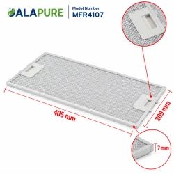Alapure Metallfilter geeignet für Neff 434107 / 00434107 209x405x8mm