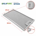 Alapure Metallfilter geeignet für Neff 435204 / 00435204 350x165mm