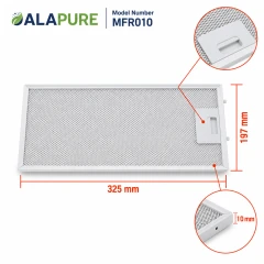 Alapure Metallfilter passend für AEG 4055101697 325x197x10mm
