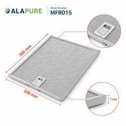 Alapure Metallfilter passend für Electrolux 4055110128 300x250x7mm