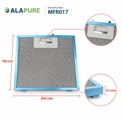 Alapure Metallfilter passend für Falmec 190x204x9,5mm 101080134