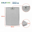 Alapure Metallfilter passend für Faber 133.0335.682 350x280x8mm
