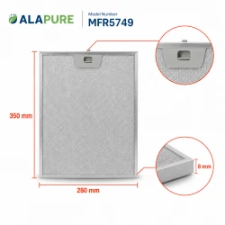 Alapure Metallfilter passend für Balay 12005749 350x280x8mm
