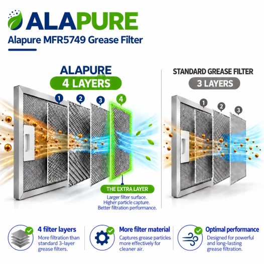 Alapure Metallfilter passend für Faber 133.0335.682 350x280x8mm