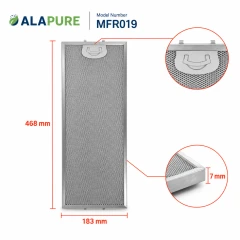 Alapure Metallfilter passend für Atag 401468 / 89001193 468x183x7mm