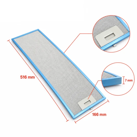 Alapure Metallfilter geeignet für Beko 9188065384 515x166x10mm
