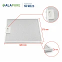 Alapure Metallfilter geeignet für Beko 129730007 / 115657 320x273x8mm