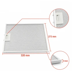 Beko Metallfilter 129730007 / 115657 320x273x8mm 