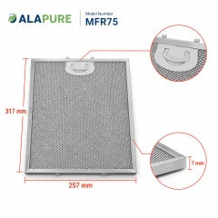 Alapure Metallfilter passend für Pelgrim 181471 318x257x7mm