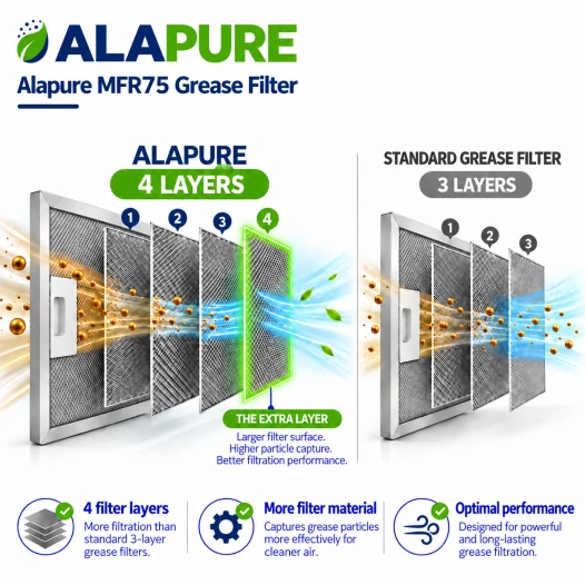 Alapure Metallfilter geeignet für Atag 181471 318x257x7mm