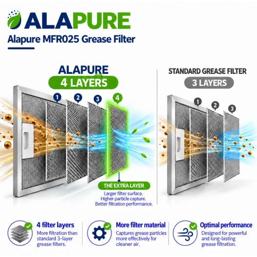 Alapure Metallfilter geeignet für Best 4055468278 298x238mm