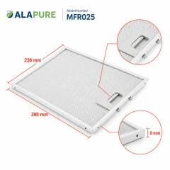 Alapure Metallfilter passend für Electrolux 4055468278 298x238mm