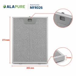 Alapure Metallfilter passend für Franke 133.0036.291 273x205x8mm