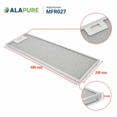 Alapure Metallfilter passend für Inventum 40600900029 200x496x9mm