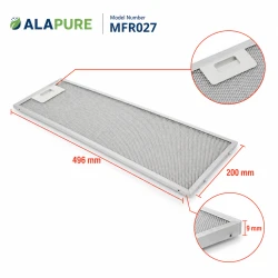 Alapure Metallfilter passend für Inventum 40600900029 200x496x9mm