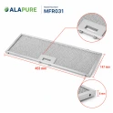 Alapure Metallfilter passend für Elica 452x148x14mm GF02VC