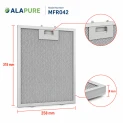 Alapure Metallfilter geeignet für Klarstein 10032227 258x318mm (2 st.)
