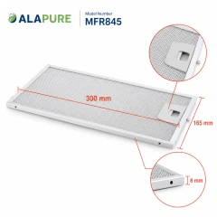 Alapure Metallfilter passend für Bosch 746789 / 00746789 165x302mm