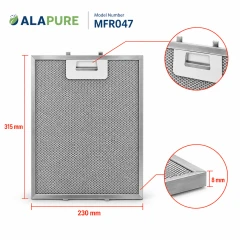 Alapure Metallfilter passend für Novy 315x230mm 506-8030