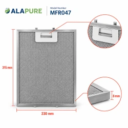 Alapure Metallfilter passend für Novy 315x230mm 506-8030