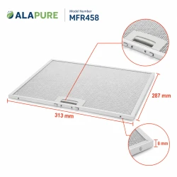 Alapure Metallfilter passend für Siemens 672373 / 00672373 313x287x8mm