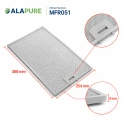 Alapure MFR051 Passend für Miele Metallfilter 8270400 368x254x9mm