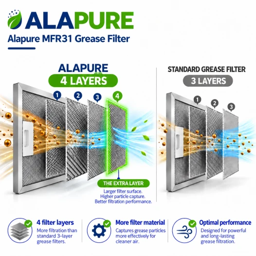 Alapure Metallfilter geeignet für Faber 1330059015 506x300x8mm
