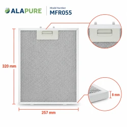 Alapure Metallfilter passend für Pelgrim 18831 / 88017203 318x258x8mm