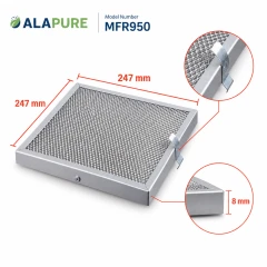 Alapure Metallfilter passend für Novy 563-8010A / 906109 / 247x247mm