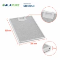 Alapure Metallfilter geeignet für Bosch 363095 / 00363095 320x280x8mm