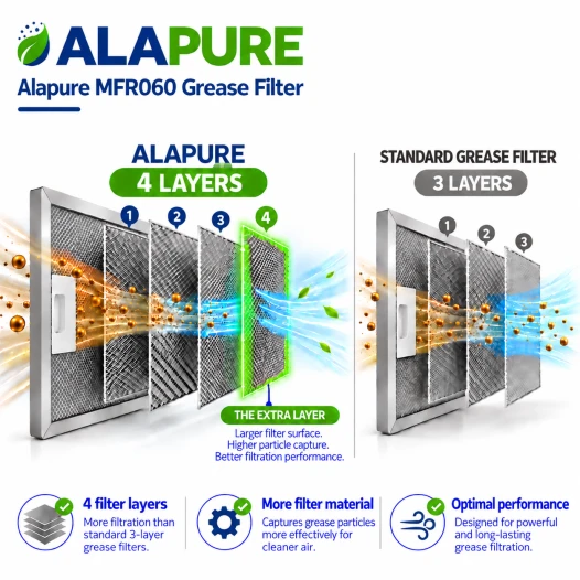 Alapure Metallfilter geeignet für Siemens 362381 / 00362381 320x330mm