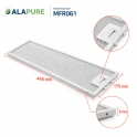 Alapure Metallfilter geeignet für Junker 352813 / 00352813 445x175mm