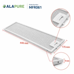 Alapure Metallfilter passend für Bosch 352813 / 00352813 445x175mm