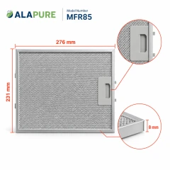 Alapure Metallfilter passend für AEG 4055101671 280x230x8mm