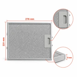 Electrolux Metallfilter 4055101671 280x230x8mm