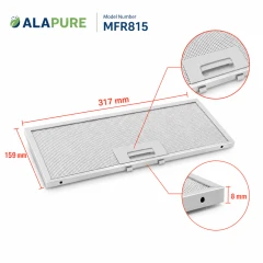 Alapure Metallfilter passend für Neff 11004995 317x159x8mm