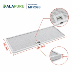 Alapure Metallfilter geeignet für Progress 50286533000 160x424mm (2St.)